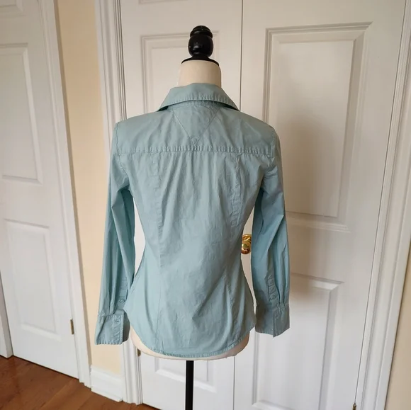 Tommy Hilfiger cotton button up blouse - Picture 9 of 12